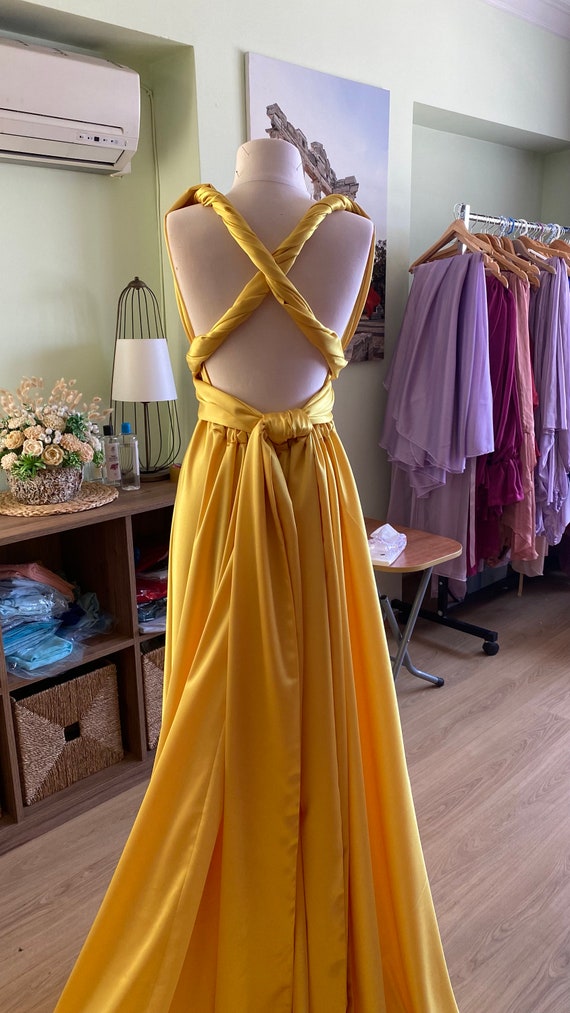 Innovative Yellow Colored Floral Embroidered Silk Gown – fashionnaari