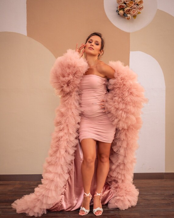 Andrea Coat in Pale Pink Color // Fast Free Shipping Custom Color  