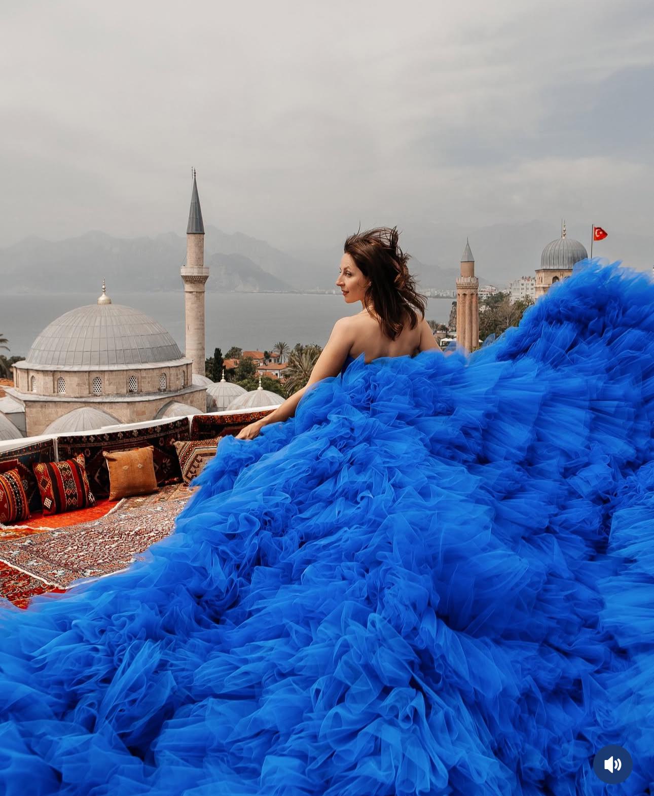 Inaugural Ball Gown Melania Blue Dress Herve Pierre Never Expected