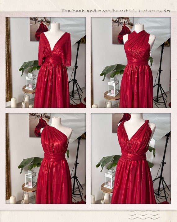 Bloody red top infinity dress