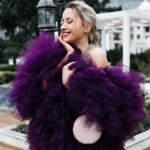 Grace tulle chunky bomber in color MY164 Multiple sizes tulle jacket Custom color Burlesque costume Crop coat Party wedding outfit