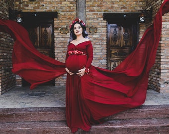 Linda // Maternity dress, Photo shoot dress, Babyshower gift, Pregnancy gift, Dress for photo shoot, Ready for ship, Robe shooting grossesse