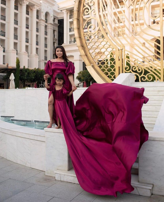 fuchsia color dress