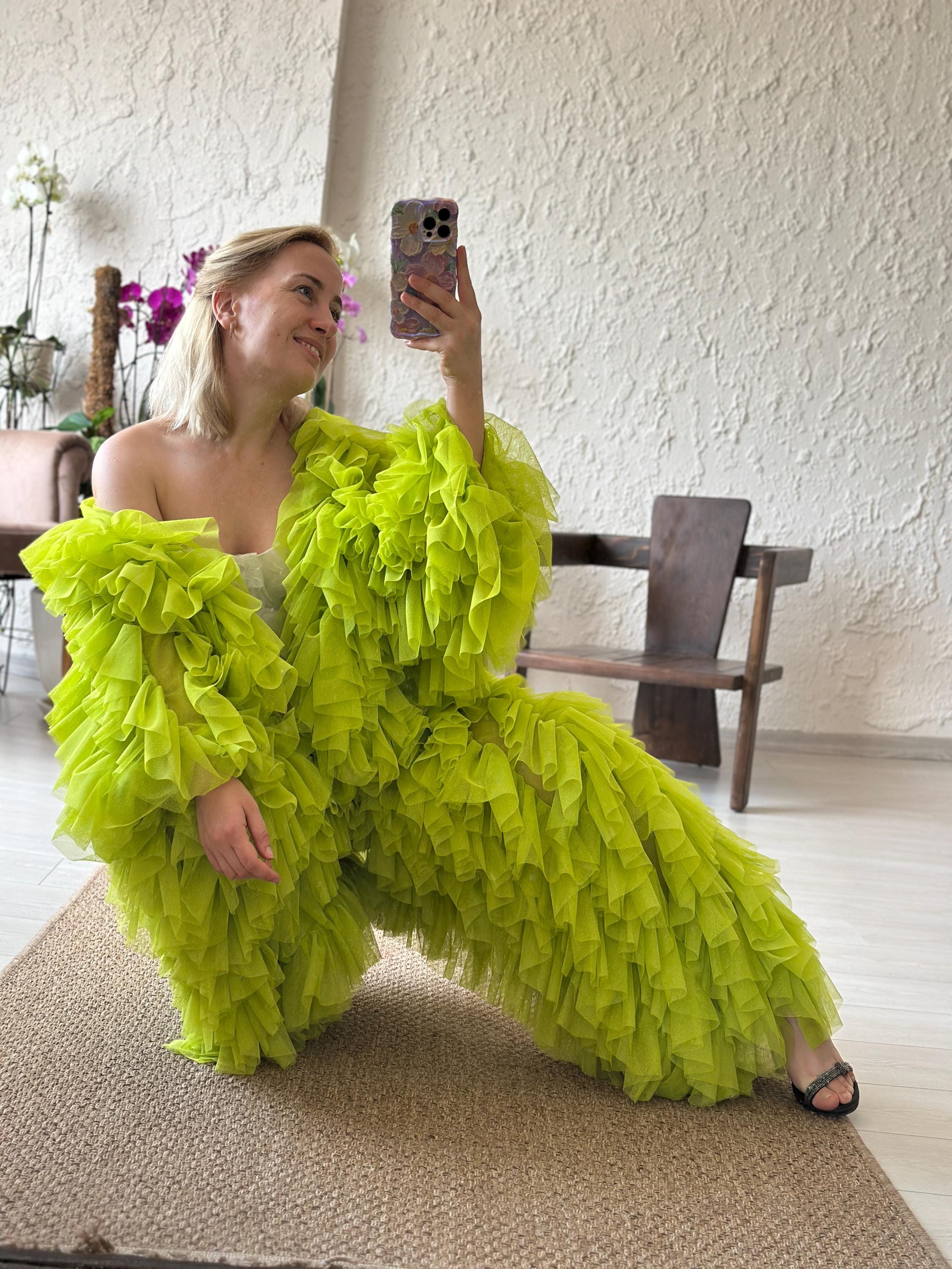 neon green dresses for womens Dress casual lime green dress