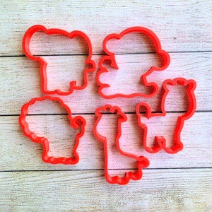 Safari Animal Cookie Cutters/Safari Animals/Zebra/Giraffe/Elephant/Monkey/Lion