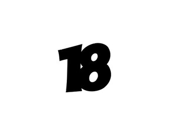 Eighteen/ 18 Cookie Cutter