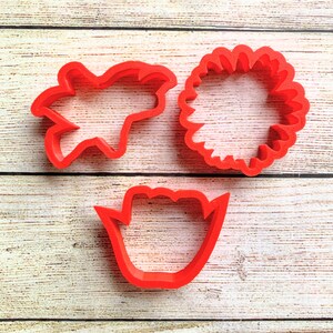 Mini cortadores de galletas de flor / Floral Minis Cortadores de galletas / Minis Floral / Galleta de Lily / Cortador de galletas Tulip / Cortador de galletas Daisy / Minis día de la madre