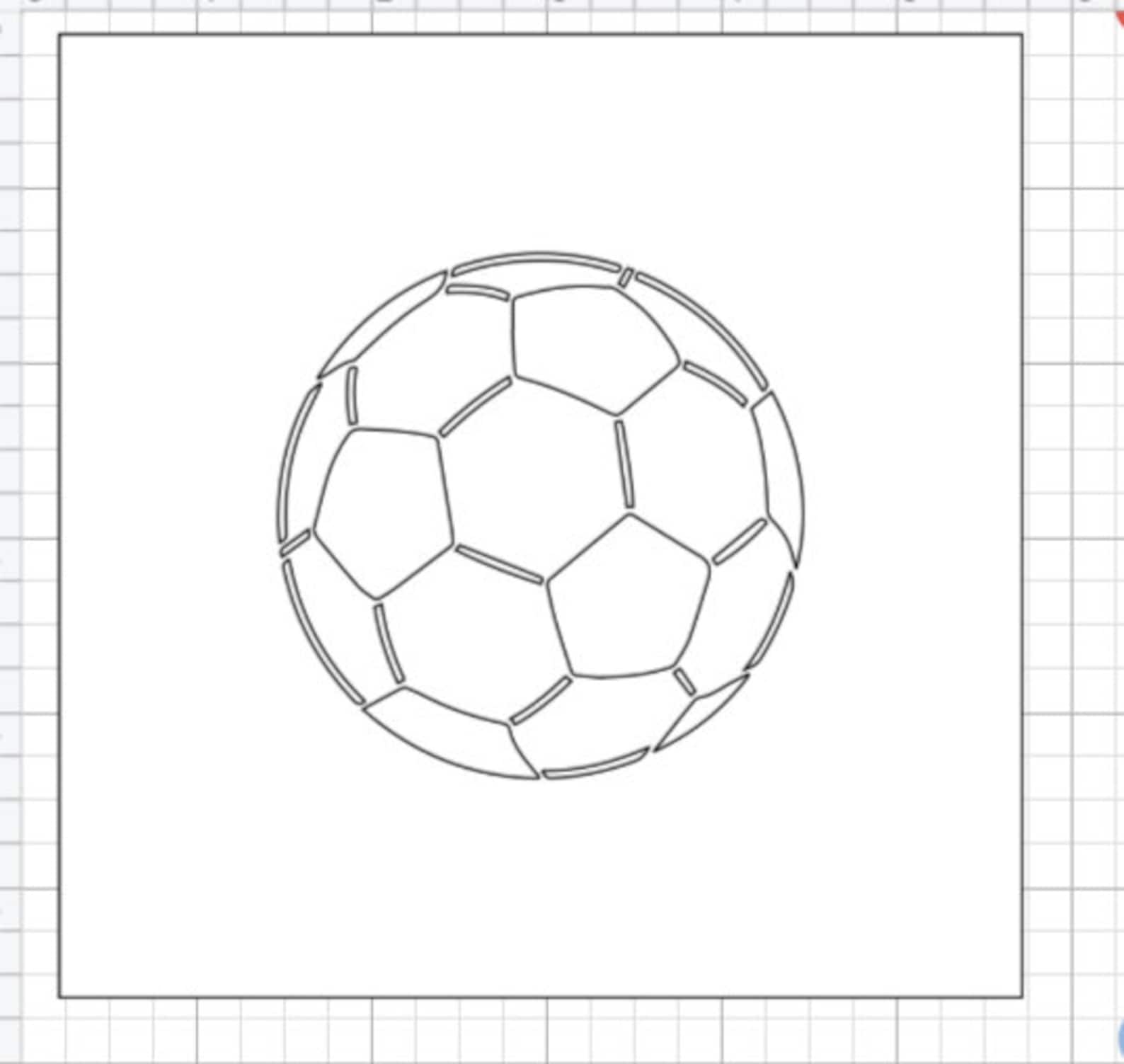 Soccer Ball Cookie Stencil Etsy