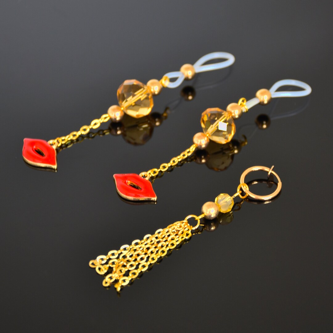 Intimate Jewelry Set Non Piercing, Nipple and Clit Clamps, Nipples and Clitoral Jewelry, Nipple
