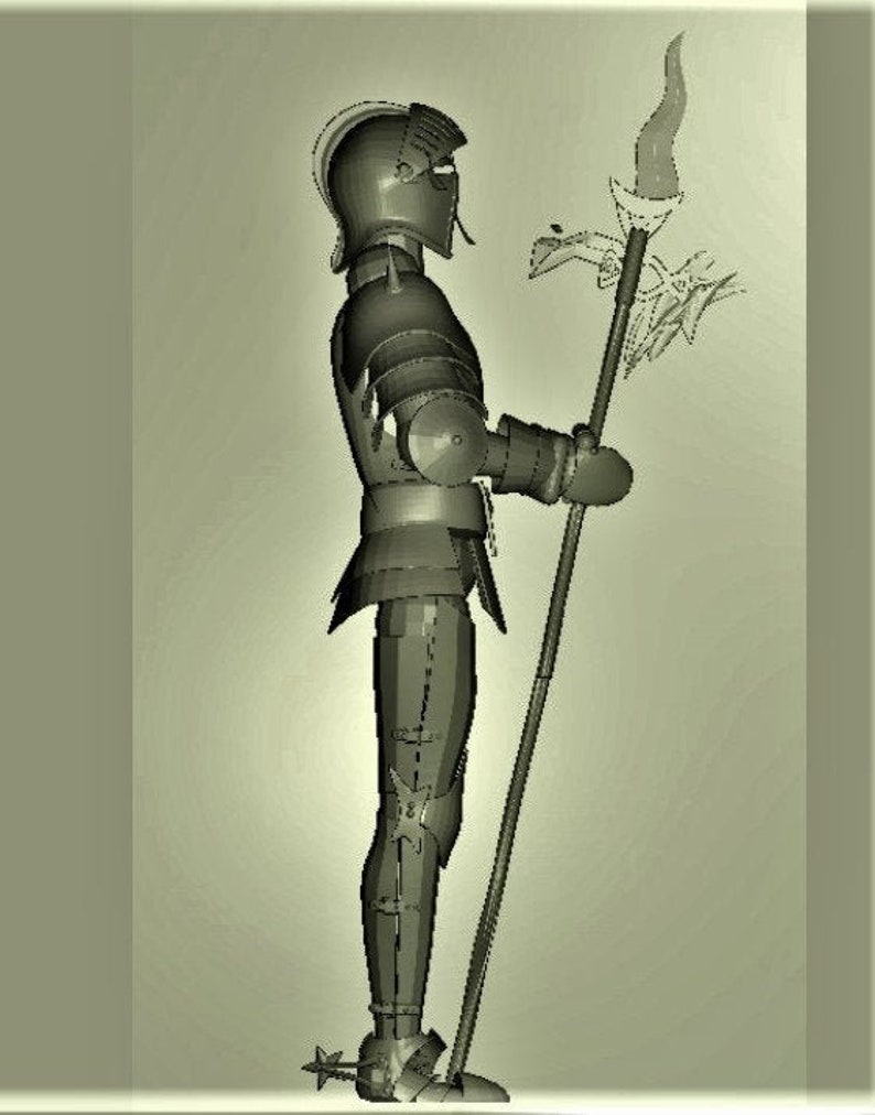 Knight 3d printing files 3d artcam file for 3d printing 3d stl model for cnc artcam design decor