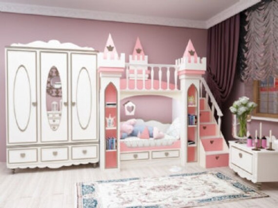 Made To Order Hand Made Castle Bunk And Luxury Wardrobe Etsy