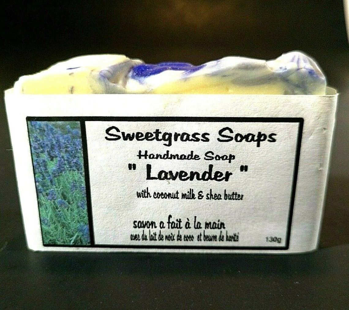 Sweetgrass Soaps Handmade Soap lavender 130g Native Canadian Etsy