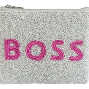 Handmade Beaded Coin Purse - Unique Women&#39;s Accessory, Perfect Gift for Colleague or Boss