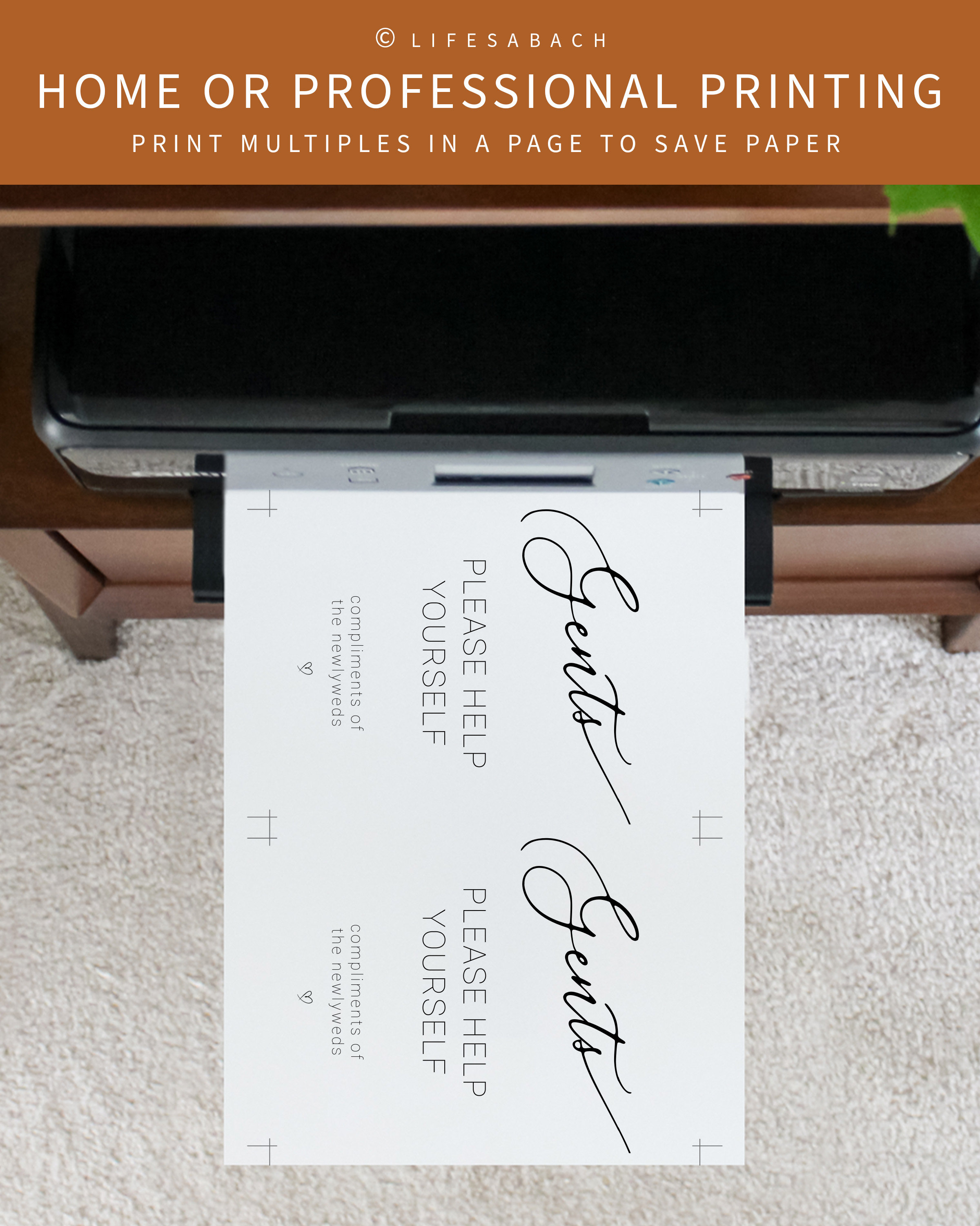 Men's Restroom Sign Printable Modern Wedding Gents Restroom Sign