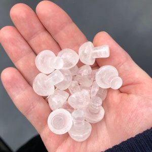 1/2” | Clear Quartz Mushroom | Quartz Mushroom Carving