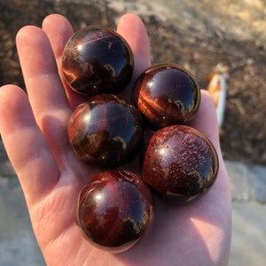 1.5” Red Tiger’s Eye Sphere | Red Tigers Eye | Tigers Eye Sphere