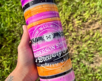 Witch Sisters - Epoxy Glitter Tumbler - Alcohol Inks