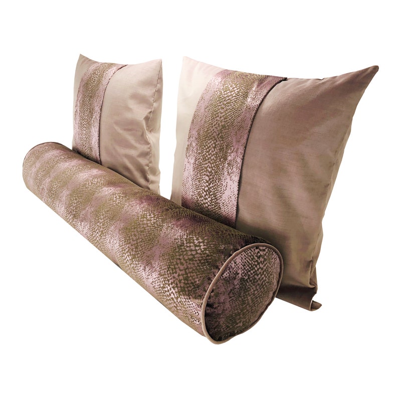 Bolster King Size Set. Snake Print Velvet Bolster and Euro Etsy