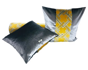 Velvet Bolster and Euro Sham Set