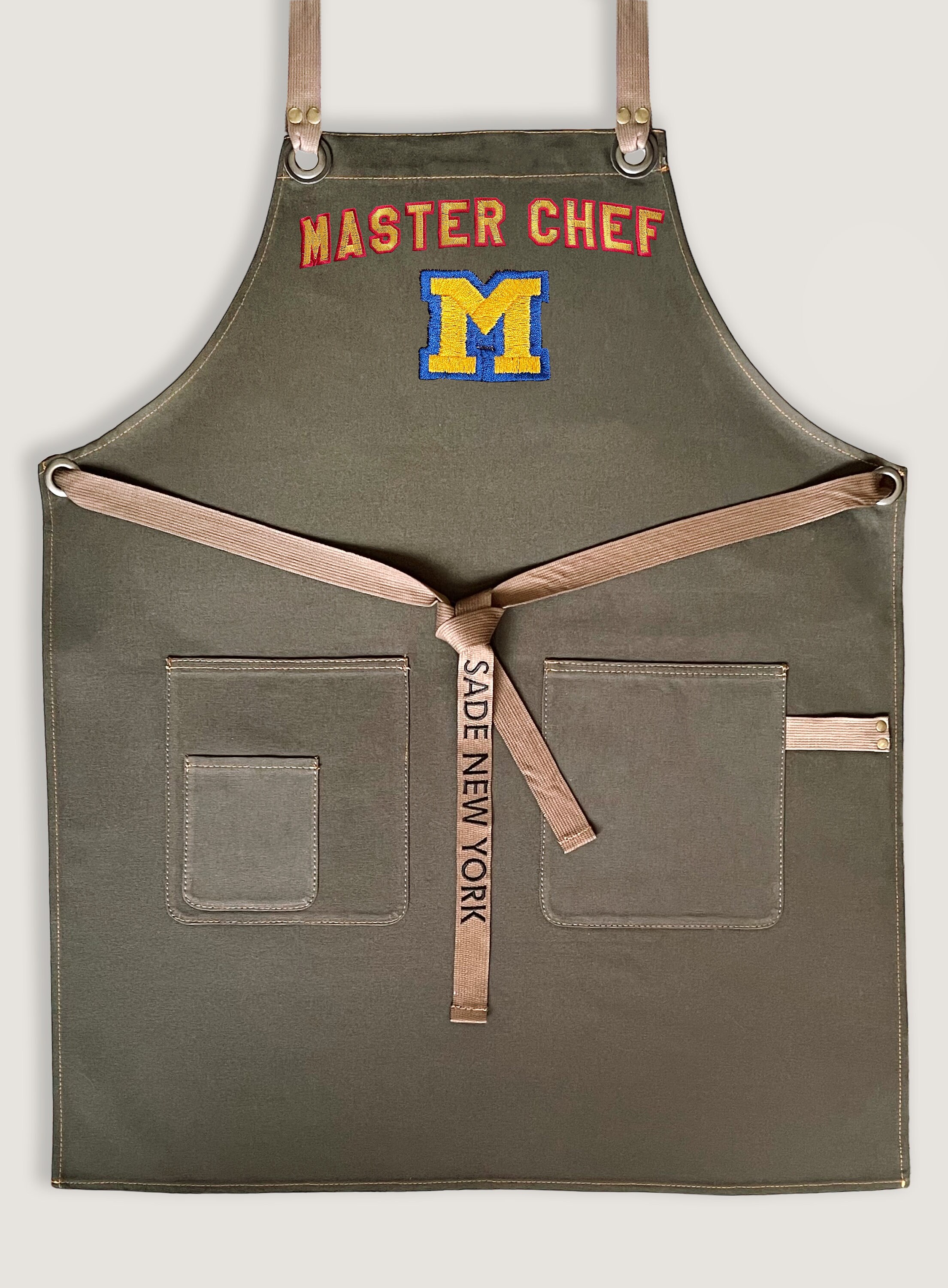 Delantal para hombres – Personalizado con nombre, Grill Master – Regalo  personalizado para papá – Tamaño ajustable para M-3XL – Delantal de  barbacoa
