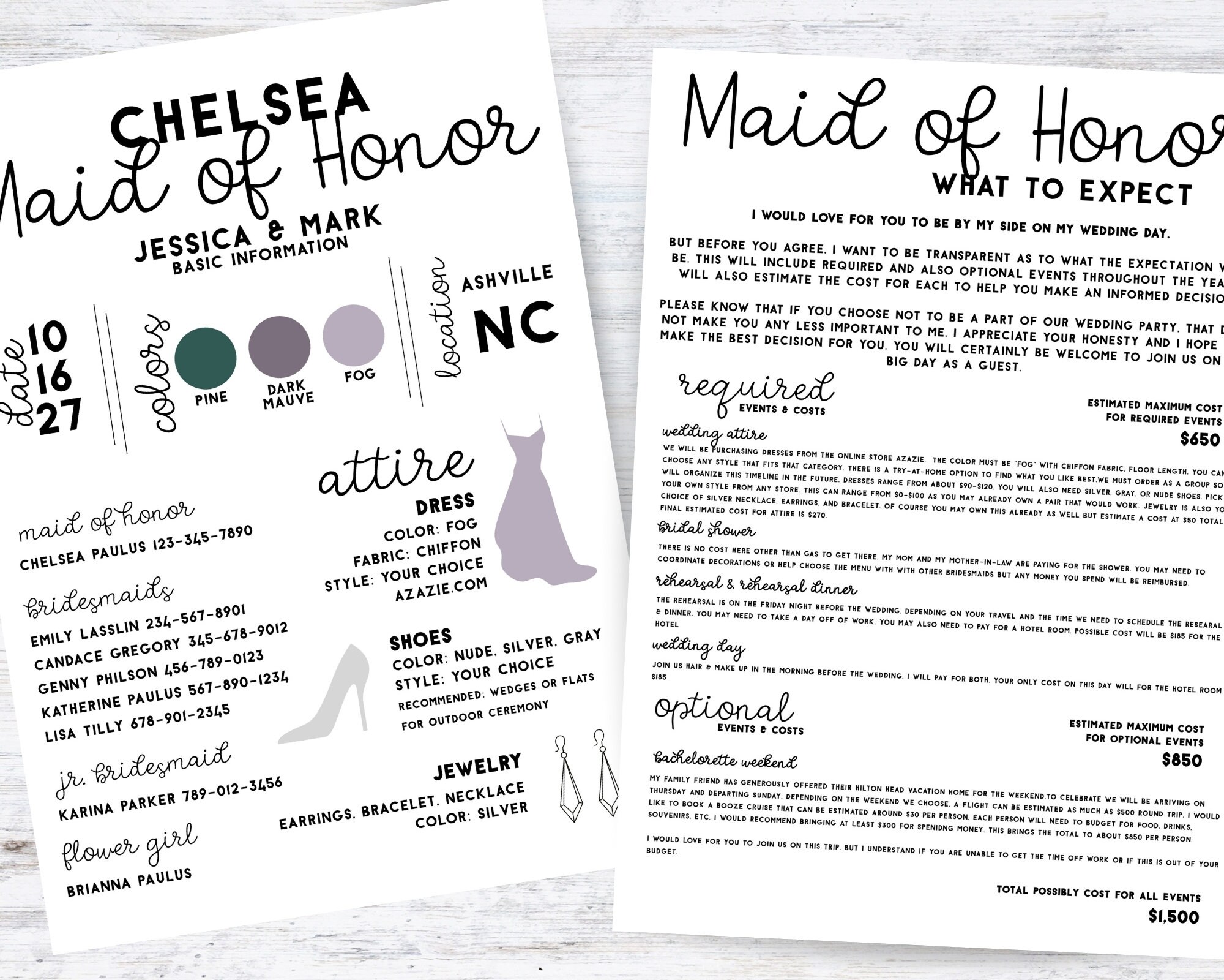 Invitations & Announcements Information Card Wedding Printable