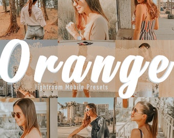 Lightroom Mobile Preset, Orange Tones, Warm Presets, Photo Editing