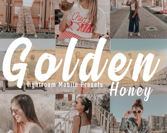 Golden Honey Mobile Lightroom Preset, Lifestyle Blogger Filter (.DNG)