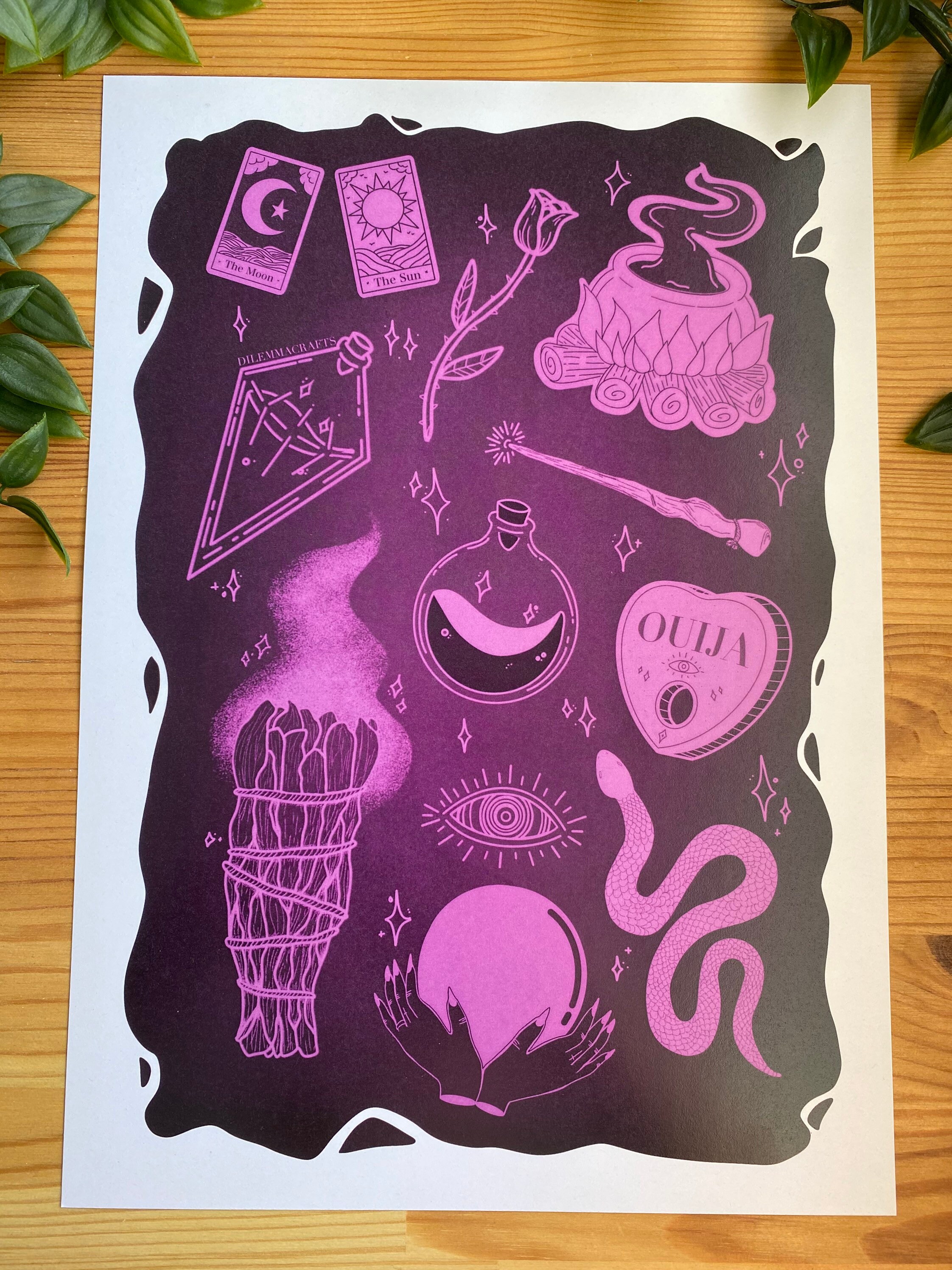 Witchy Things Art Print Witchy Illustration Witch Decor | Etsy