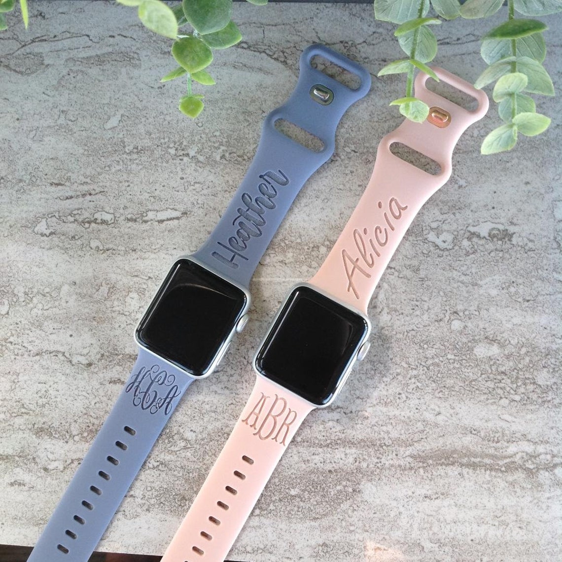 Personalized Watch Band 38mm Engraved Watch Band 40mm Monogram Etsy