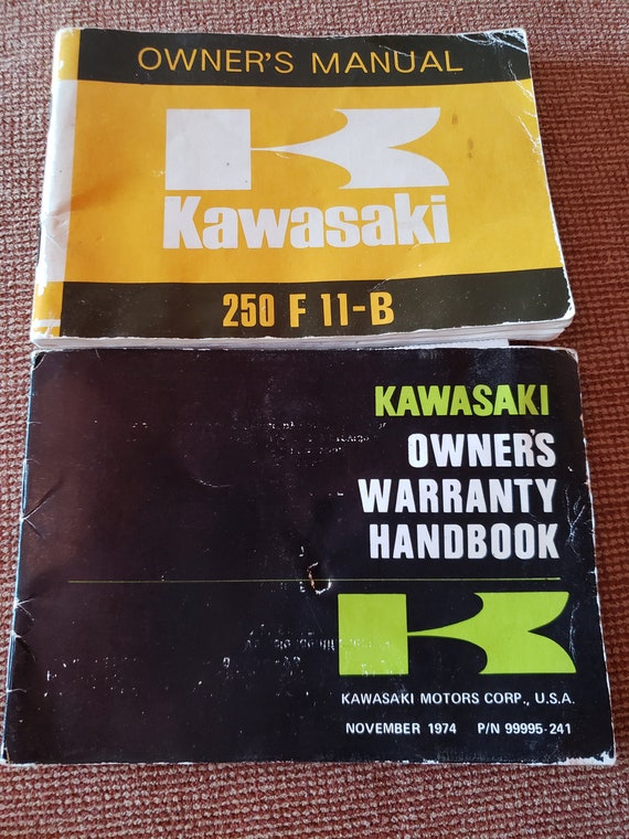Kawasaki 1974 F 11-B Owner's Manual and Warranty |
