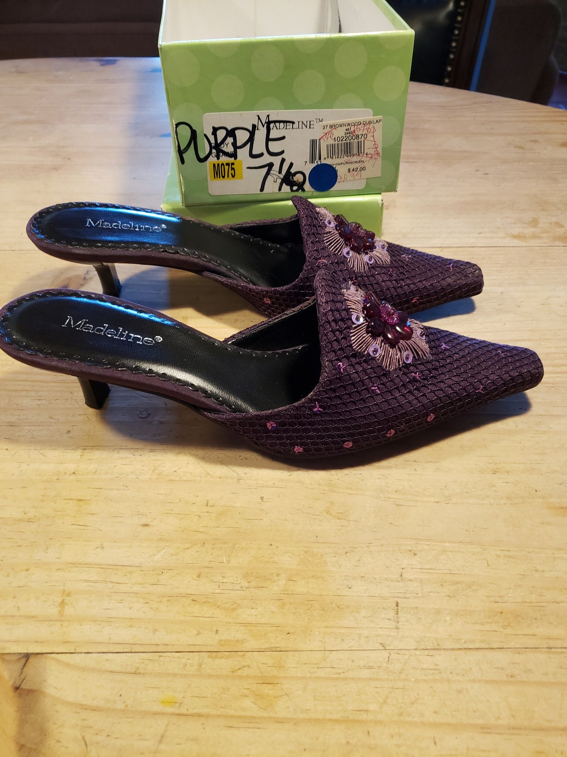 bershka purple mules