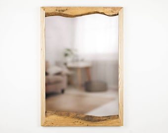 Live Edge Mirror, Ash Wood