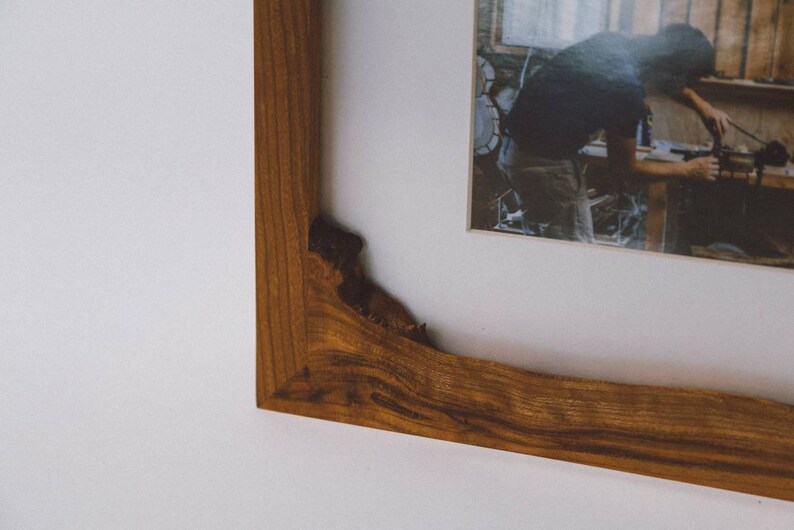 Engraved Live Edge Frame. Personalized Engraving. Custom Etsy