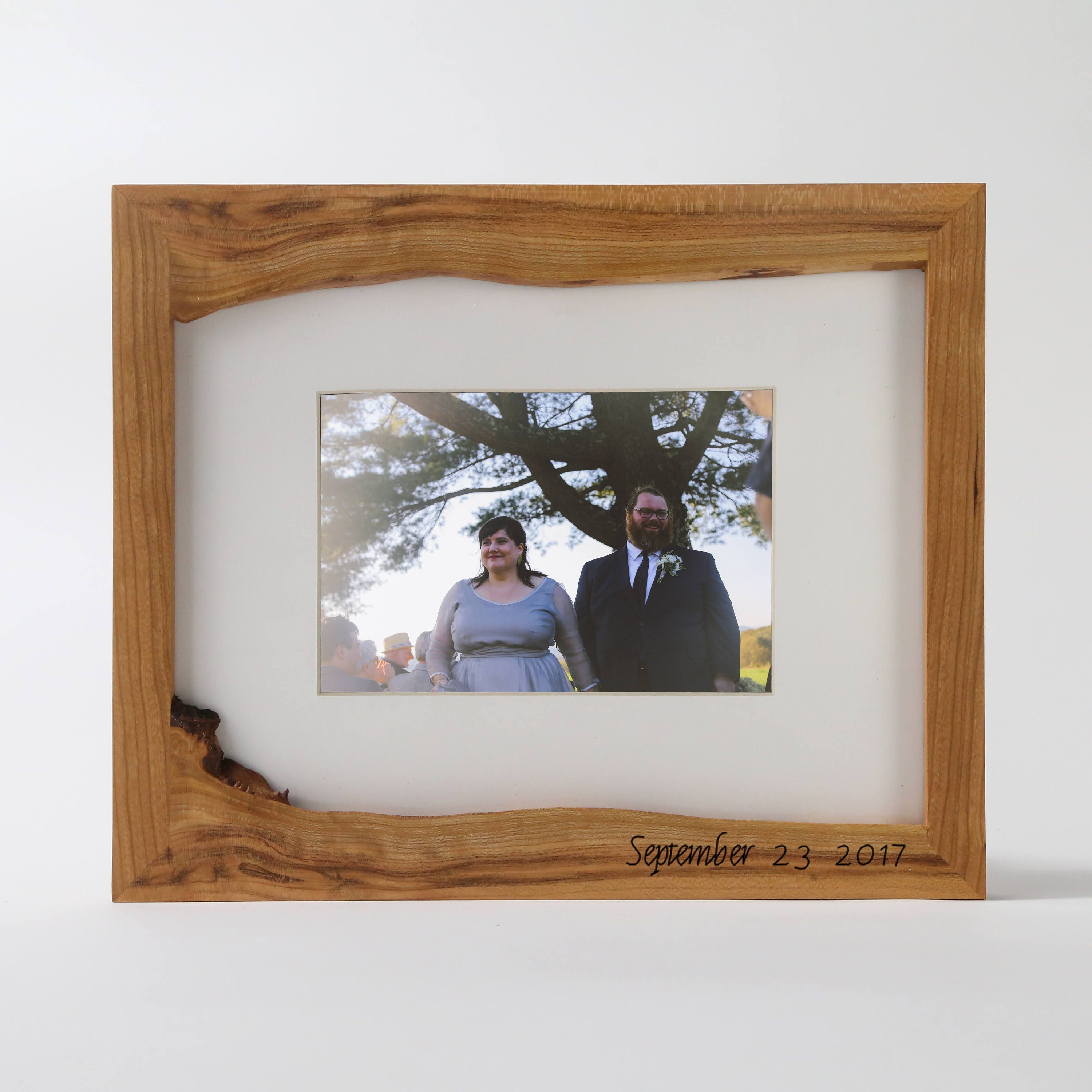 Engraved Live Edge Frame. Personalized Engraving. Custom Etsy
