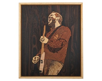 Musiker Portrait aus Holz nach Kundenwunsch