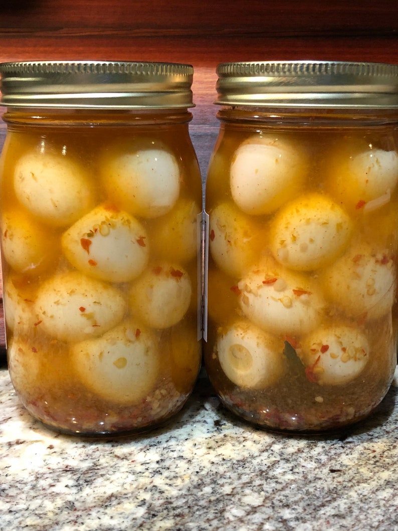 3/16oz. Jars Louisiana jalapeño pickled quail eggs Etsy