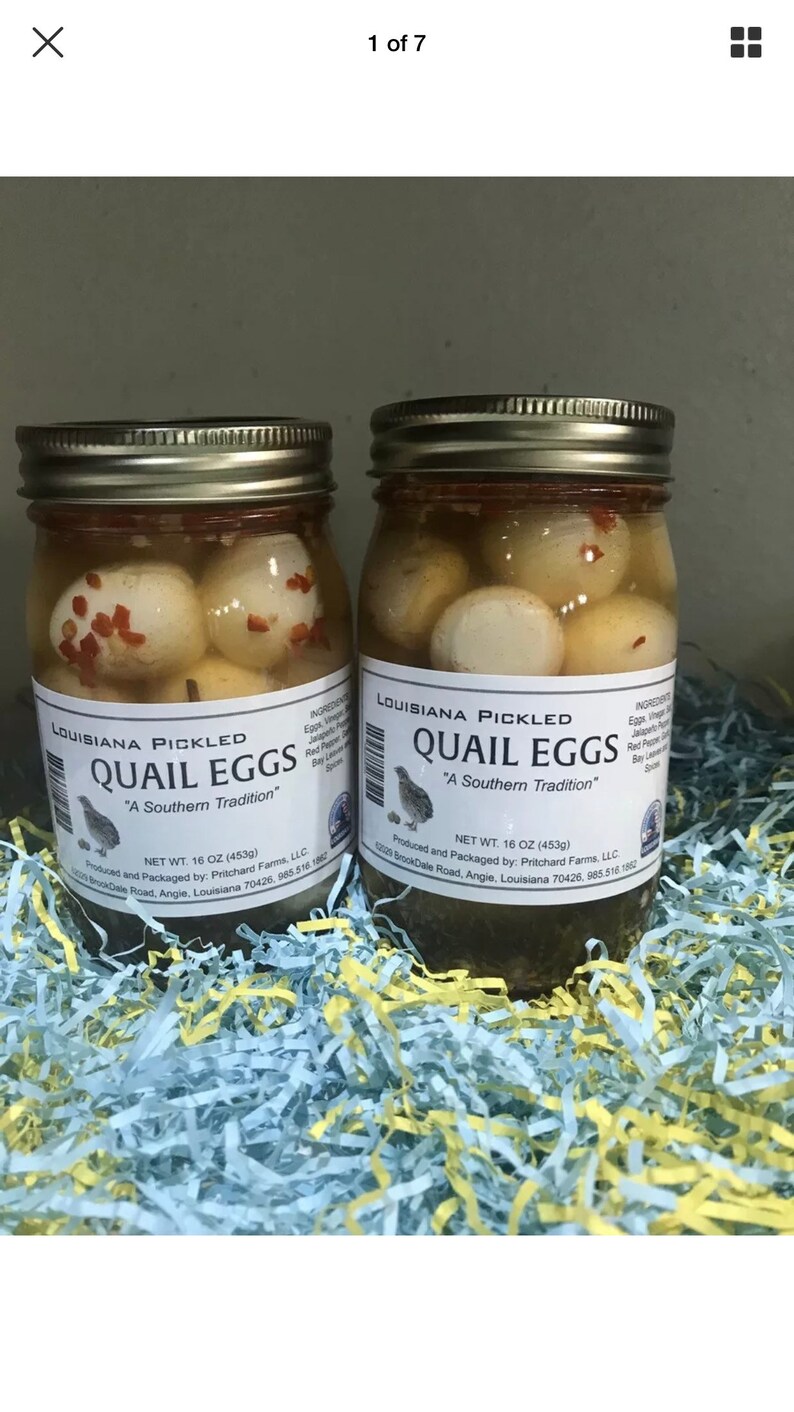 2 pint Jars of Louisiana Pickled Quail Eggs . Etsy