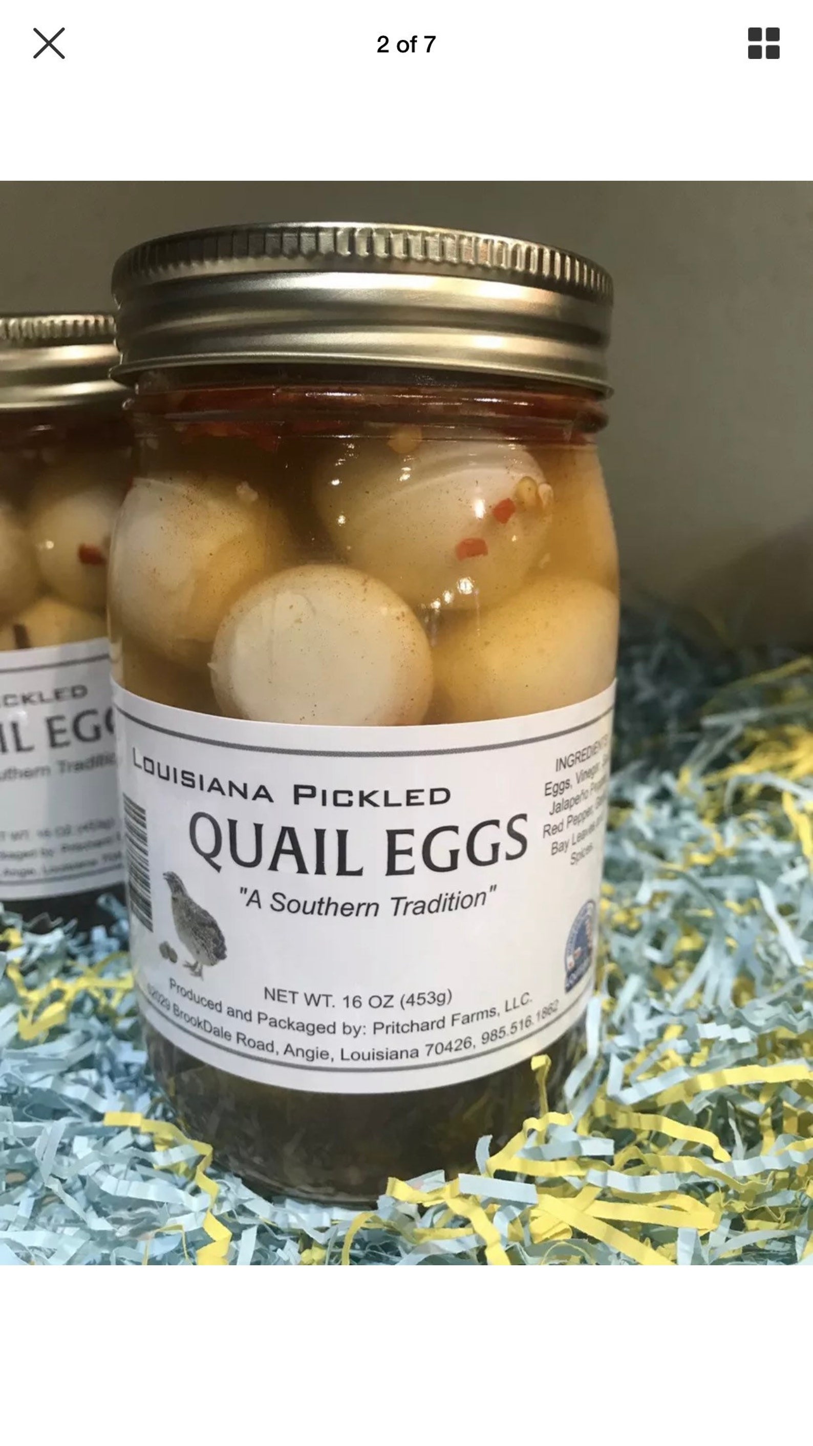 2 pint Jars of Louisiana Pickled Quail Eggs . Etsy