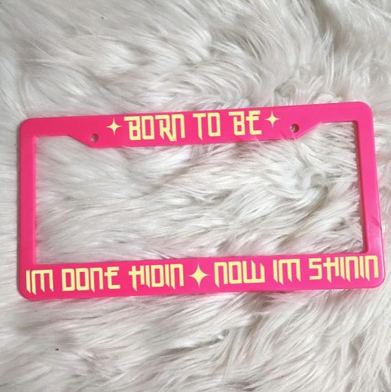 Huntrix - KPOP - Demon Hunters License Plate Frame (NEON PINK