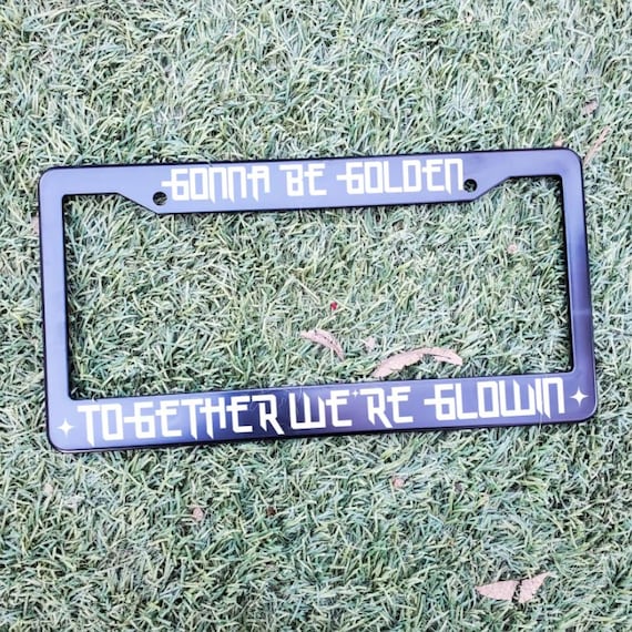 Huntrix - KPOP - Demon Hunters License Plate Frame (black), Golden