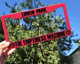 Linkin Park License Plate | RED Frame | The Emptiness Machine