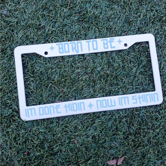 Huntrix - KPOP - Demon Hunters License Plate Frame (WHITE), Golden