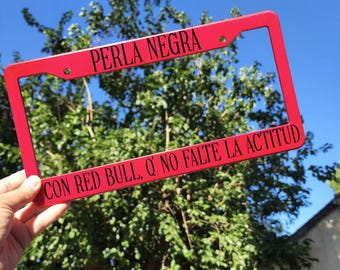 Natanael Cano x Gabito Ballesteros - Perlas Negras License Plate Frame