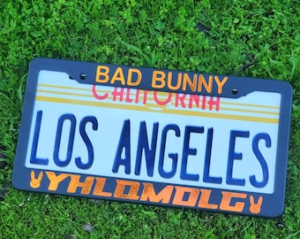 Bad Bunny License Plate Frame (Black), YHLQMDLG, Car Accessories