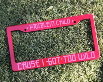 Huntrix - KPOP - Demon Hunters License Plate Frame (RED), Golden, Takedown, How It's Done, Soda Pop, Saja Boys