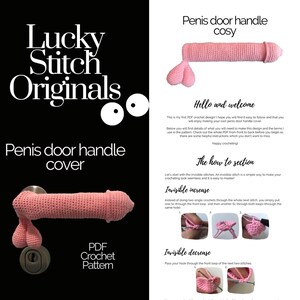 Crochet Pattern Penis Door Handle Cover PDF image 2
