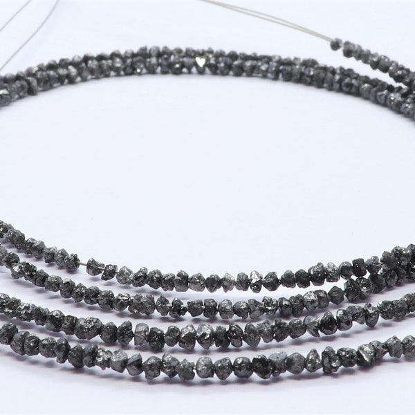 PROMOTION!  Perles de copeaux facettées de diamant noir • 2-2.50mm • Perles de diamants précieux naturels • Pour bénéficier de cette offre, veuillez lire la description