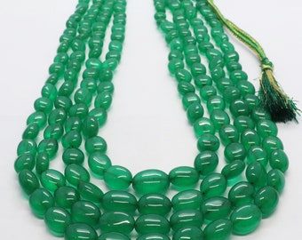 Pretty 6-14mm Natural Emerald Beads Necklace 18"AAA Pretty 6-14mm Natural Emerald Beads Necklace 18"AAA