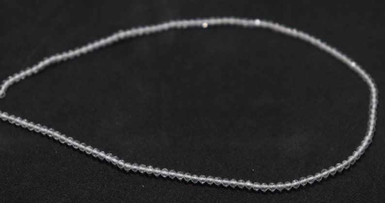 13 Inch Crystal Micro Faceted Rondelle Beads 10 Strand AAA Natural 2.5 MM Crystal Micro Faceted Rondelle Beads