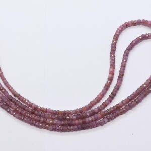 Natural Star Ruby Gemstone Faceted Rondelle Beads, Star Ruby Faceted Gemstone Beads For Jewelry Making, Star Ruby Rondelle Beads, Ruby Beads